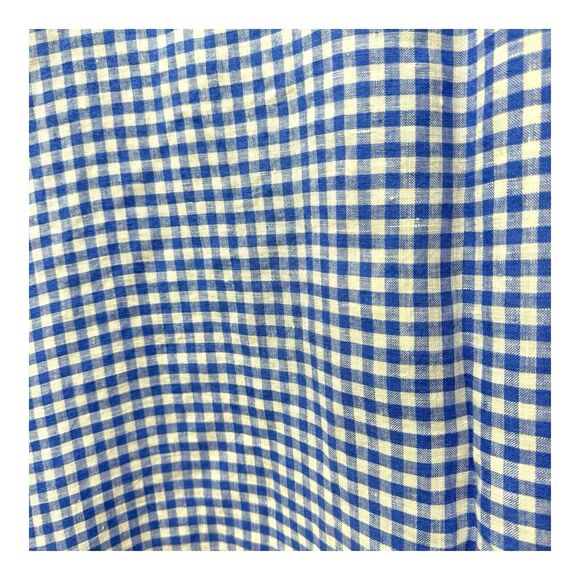 Michael Allens Shirt Mens XXL 100% Linen Blue Button Down Gingham Prep Heritage - Picture 8 of 15